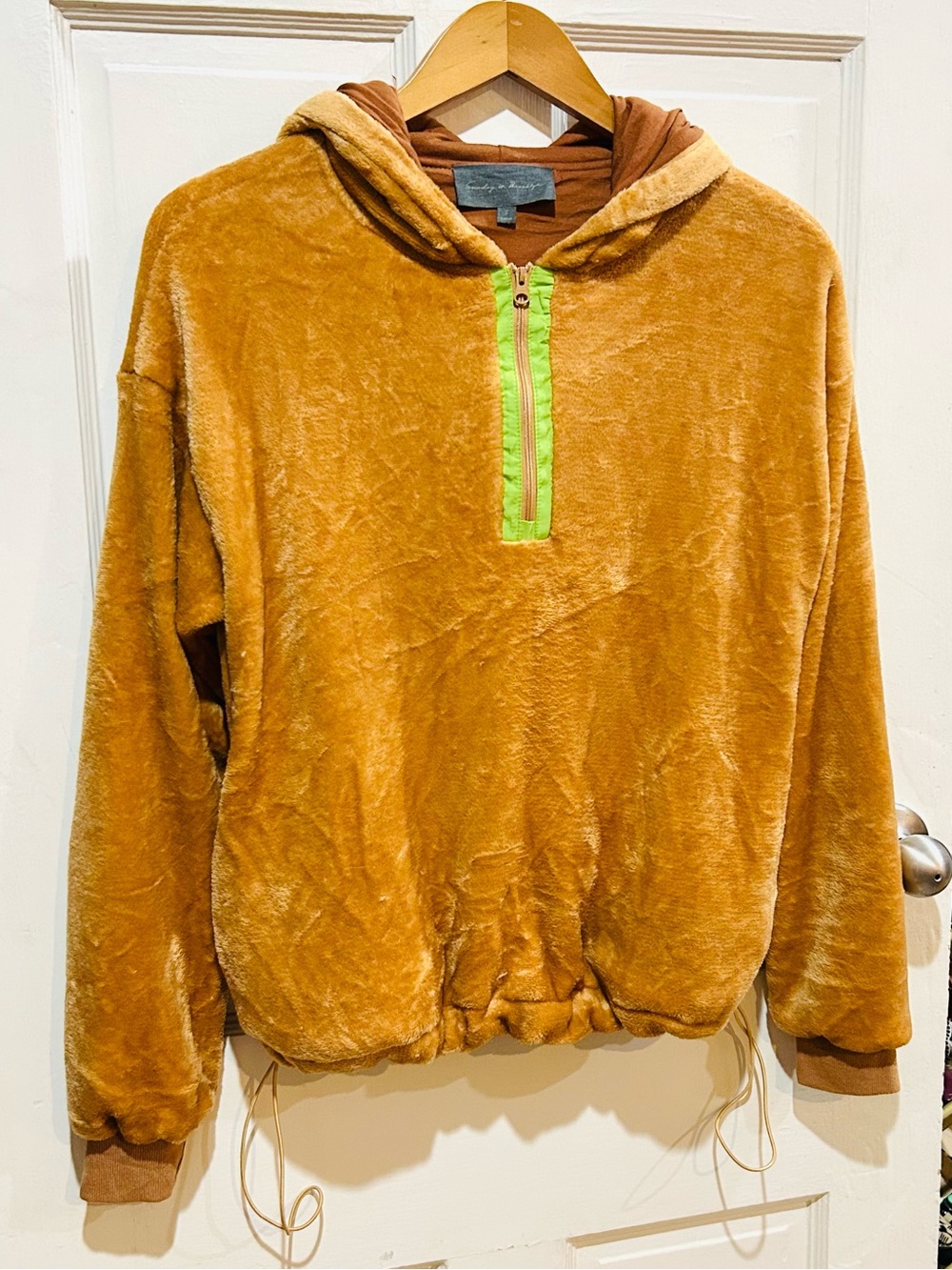 Anthropologie Sunday in Brooklyn Kelyn Teddy Hoodie Cozy Fuzzy Plush Size S - Picture 5 of 13